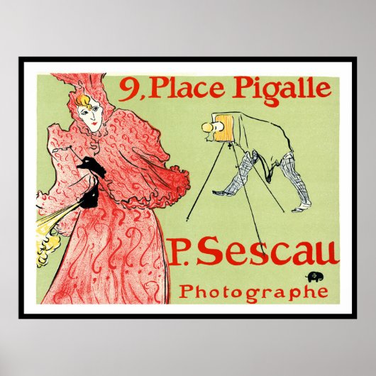 ポスター/プリント：トゥールーズ・ロートレック – P.Sescau ポスター (正面)