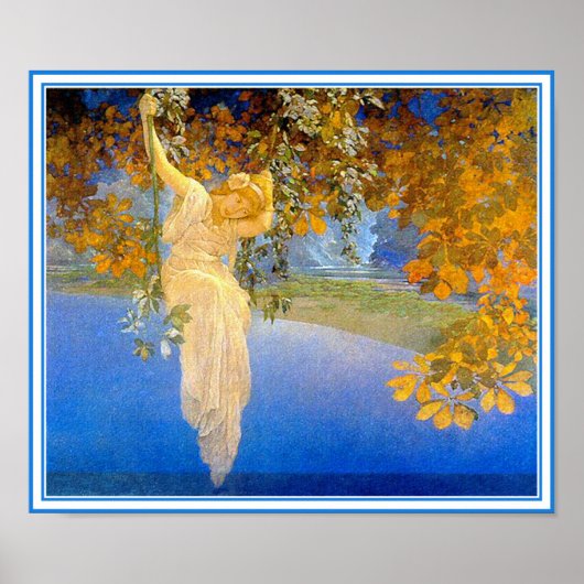 ポスター/プリント：反響 – by Maxfield Parrish ポスター (正面)