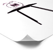 ポスター – ベッドタイムX線スケルトンピンク (角)