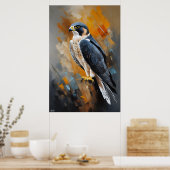 ポスター |ペレグリン《鳥》ハヤブサ |の絵を描スタイル (キッチン)