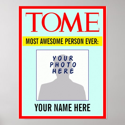 ポスター:マガジンカバーに名前と写真! ポスター (正面)