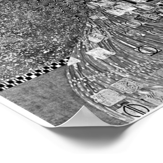 ポスター – モノクロ – クリムト (角)