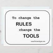 ポスター – ルール/ツール (正面/裏面)