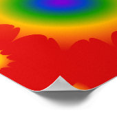 ポスター：レインボーフラクタル爆発：ベクトルアート ポスター (角)