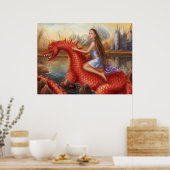 ポスター「レッド・ドラゴン」 ポスター (キッチン)