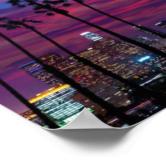 ポスター – ロサンゼルス夕日 (角)