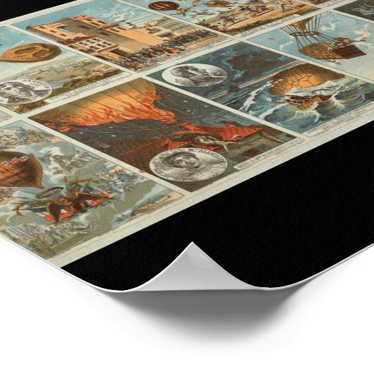 ポスター – ヴィンテージアート – 熱気球10 (角)