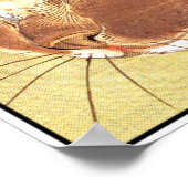 ポスター：ヴィンテージ猫アート： 「Curious Kitty Cat」 ポスター (角)