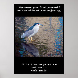 ポスター、一時停止と反射ハワイアン水鳥 ポスター