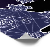 ポスター：三角形フラクタル：ジオメトリの青写真 ポスター (角)