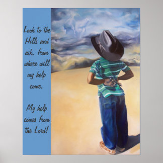 ポスター、丘を見る ポスター