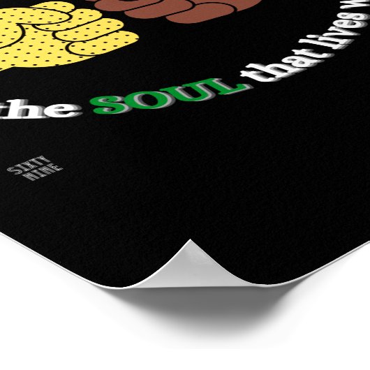 ポスター「人種差別を終える」 ポスター (角)