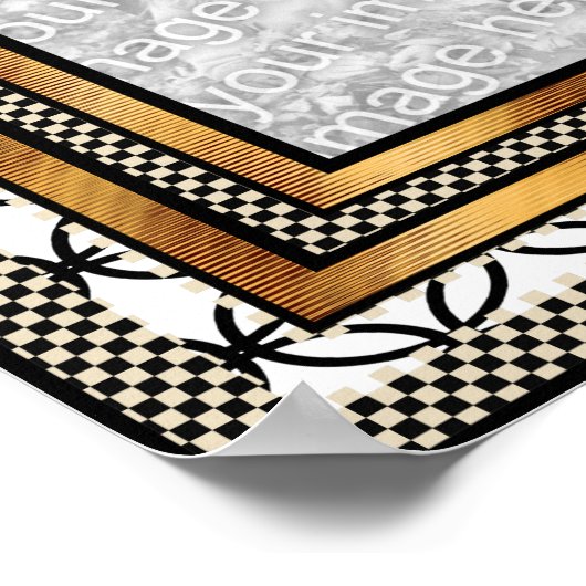 ポスター「写真の追加」アールデコ枠 ポスター (角)