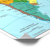 ポスター – 南米の地図 (角)