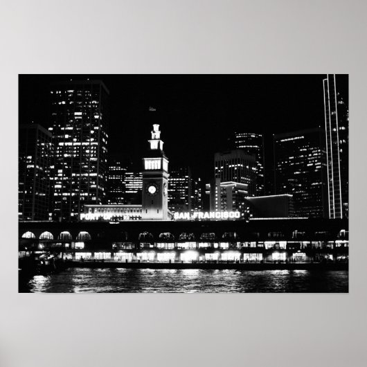 ポスター:夜時計塔のサンフランシスコ ポスター (正面)