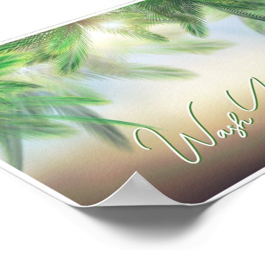 ポスター – 手のひらを洗う (角)