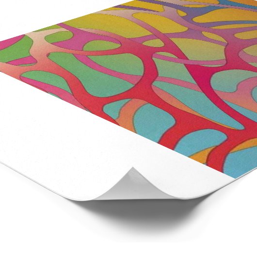 ポスター – 抽象芸術アートスパゲッティ (角)