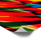 ポスター:抽象芸術サイケデリック/放射状パターン ポスター (角)