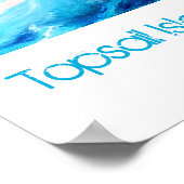 ポスター、抽象芸術ブルーウェーブ ポスター (角)