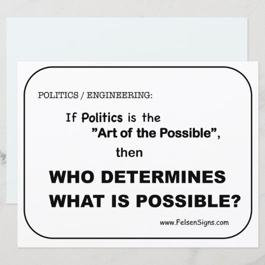 ポスター – 政治/可能 (正面/裏面)