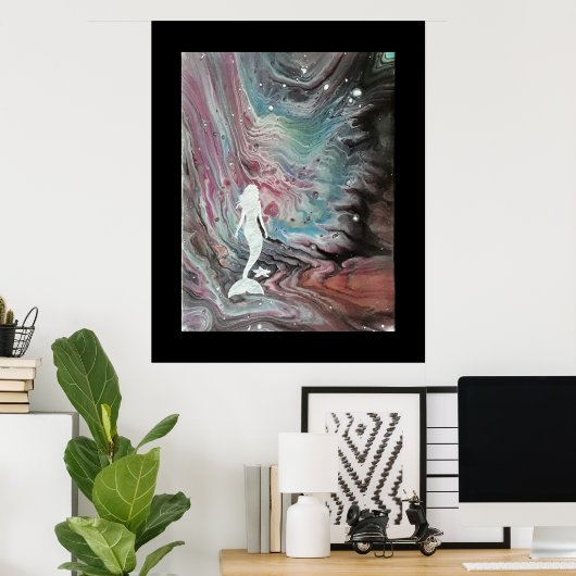 ポスター.星雲の人魚と人魚 ポスター (ホームオフィス)