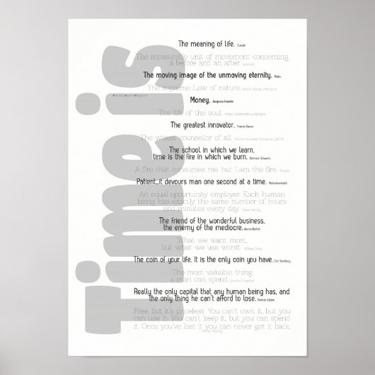 ポスター – 時間。.... (正面)