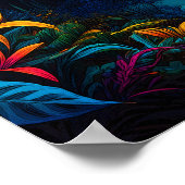 ポスター「滝の横の豹」 ポスター (角)