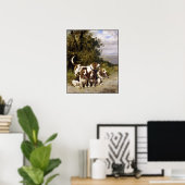 ポスター:狩り犬 – ヴィンテージドッグアートバイ・ド・ペンネ ポスター (ホームオフィス)