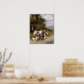 ポスター:狩り犬 – ヴィンテージドッグアートバイ・ド・ペンネ ポスター (キッチン)