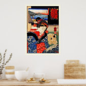 ポスター:猫を使った女日本の性 – 国芳 ポスター (キッチン)