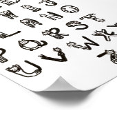 ポスター – 猫アルファベット (角)