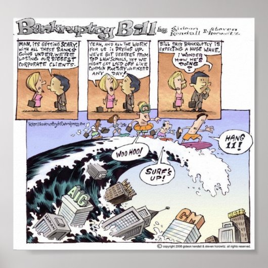 ポスター – 破産サーフィン (正面)