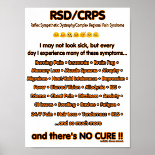 ポスター…私は病気に見えないかもしれない…ESD/CRPS ポスター