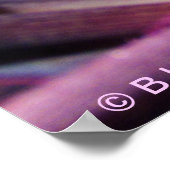 ポスター – 紫の植物の緑のバッタ (角)