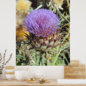 ポスター – 紫独身ののアザミの花 (キッチン)