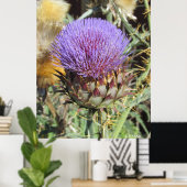 ポスター – 紫独身ののアザミの花 (ホームオフィス)