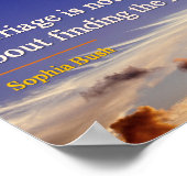 ポスター – 結婚は年齢に関して引用文 (角)