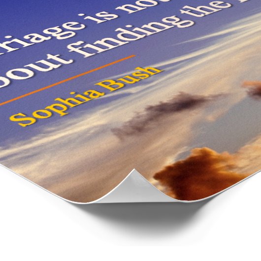 ポスター – 結婚は年齢に関して引用文 (角)