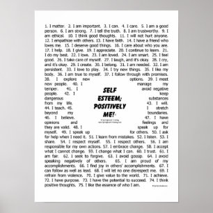 ポスター: "自己Esteem_Positively私" ポスター