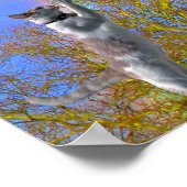 ポスター – 蝶を追う猫 (角)