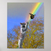 ポスター – 蝶を追う猫 (正面)