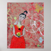 ポスター:赤いドレスのアデライン ポスター (正面)