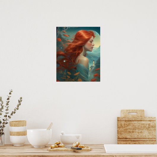 ポスター – 赤毛の女性 (キッチン)