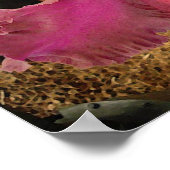 ポスター：金ゴールドとブラウンセンターを持つ蘭 ポスター (角)