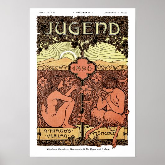 ポスター：鍋のパイプ – Jugend Magazine 1896年5月 ポスター (正面)