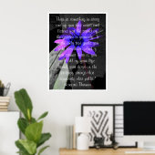 ポスター、雨滴付き大きなひまわりインスピレーション ポスター (ホームオフィス)