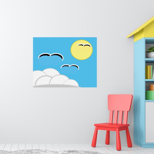 ポスター - 飛翔するウミネコ (子ども部屋1)