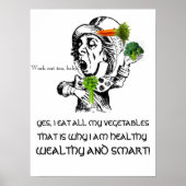 ポスター – 食べ物健康おもしろいポスター18 x 24" (正面)