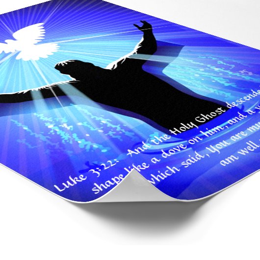 ポスター – 鳩のようなイエスと聖霊 (角)
