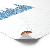 ポスター(10,2 x 15,2cm) – 冬のシーン ポスター (角)